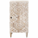 vidaXL Sideboard with Storage White 40 x 33.5 x 75 cm Solid Mango Wood