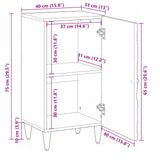 vidaXL Sideboard with Storage White 40 x 33.5 x 75 cm Solid Mango Wood