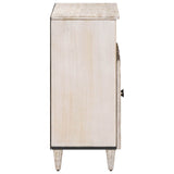 vidaXL Dressoir met opslag Wit 60 x 33,5 x 75 cm Massief Mango Hout