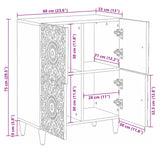 vidaXL Sideboard with Storage White 60 x 33.5 x 75 cm Solid Mango Wood