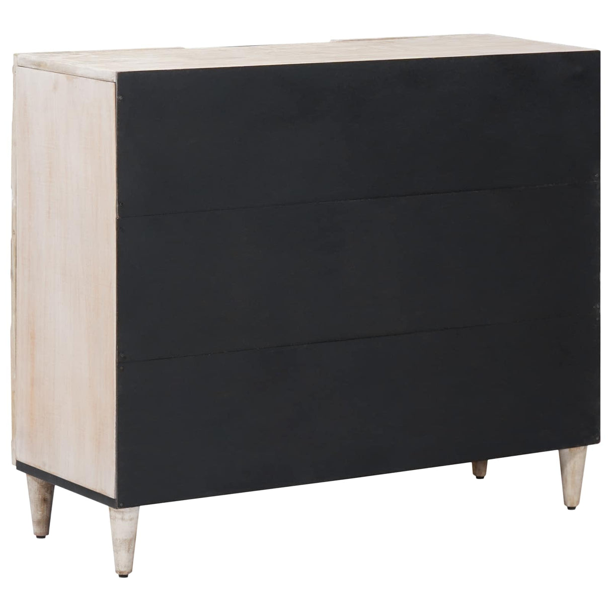 vidaXL Sideboard with Shelf White 90 x 33.5 x 75 cm Solid Mango Wood