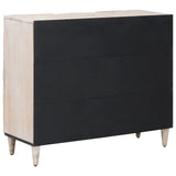 vidaXL Sideboard with Shelf White 90 x 33.5 x 75 cm Solid Mango Wood