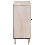 vidaXL Sideboard with Shelf White 90 x 33.5 x 75 cm Solid Mango Wood