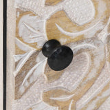 vidaXL Hoge Kast met opslag Wit 40 x 33,5 x 110 cm Massief Mango Hout