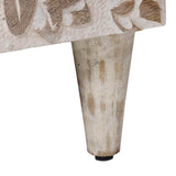 vidaXL Hoge Kast met opslag Wit 40 x 33,5 x 110 cm Massief Mango Hout
