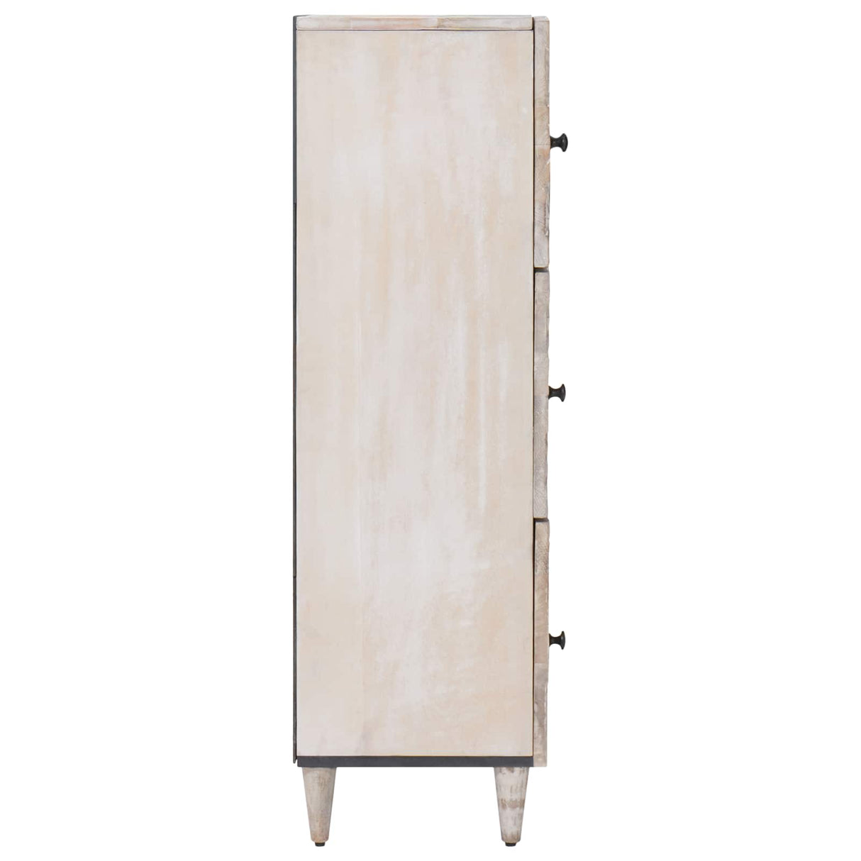 vidaXL Hoge Kast met opslag Wit 40 x 33,5 x 110 cm Massief Mango Hout