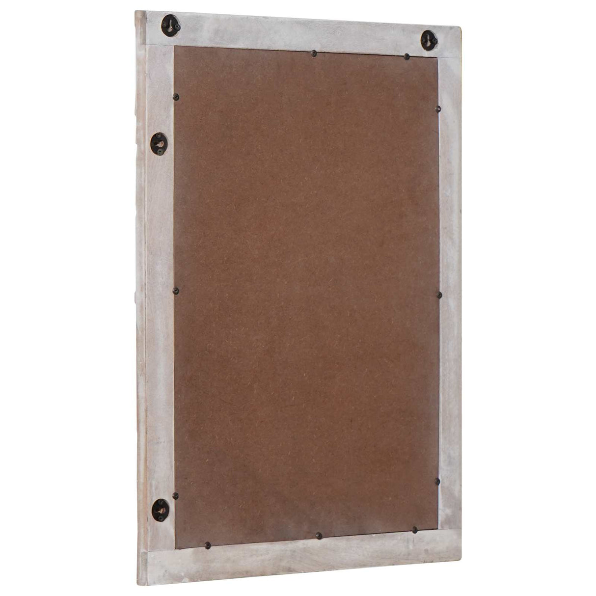 vidaXL Miroir de salle de bain blanc 70 x 50 x 2,5 cm Bois de manguier massif