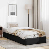 vidaXL Cadre de lit avec matelas d'art noir 80x200 cm