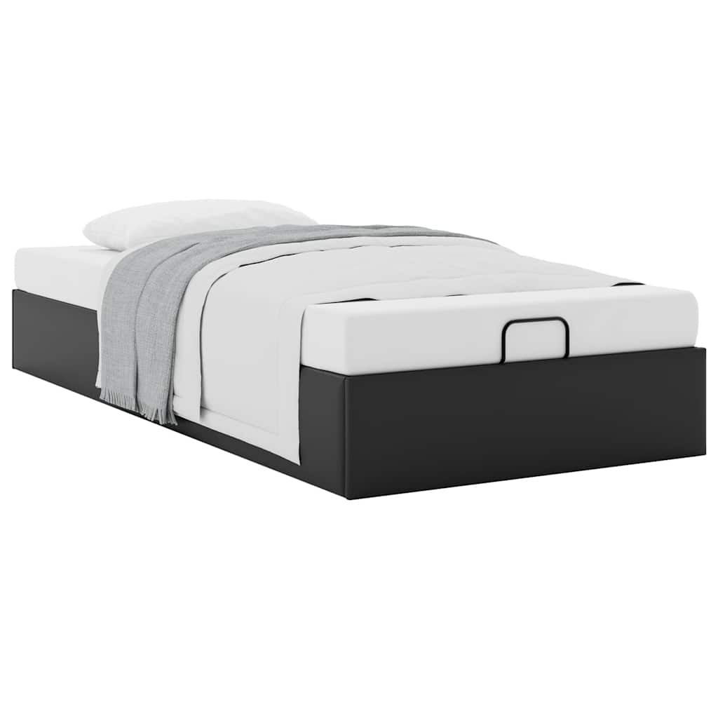 vidaXL Cadre de lit avec matelas d'art noir 80x200 cm
