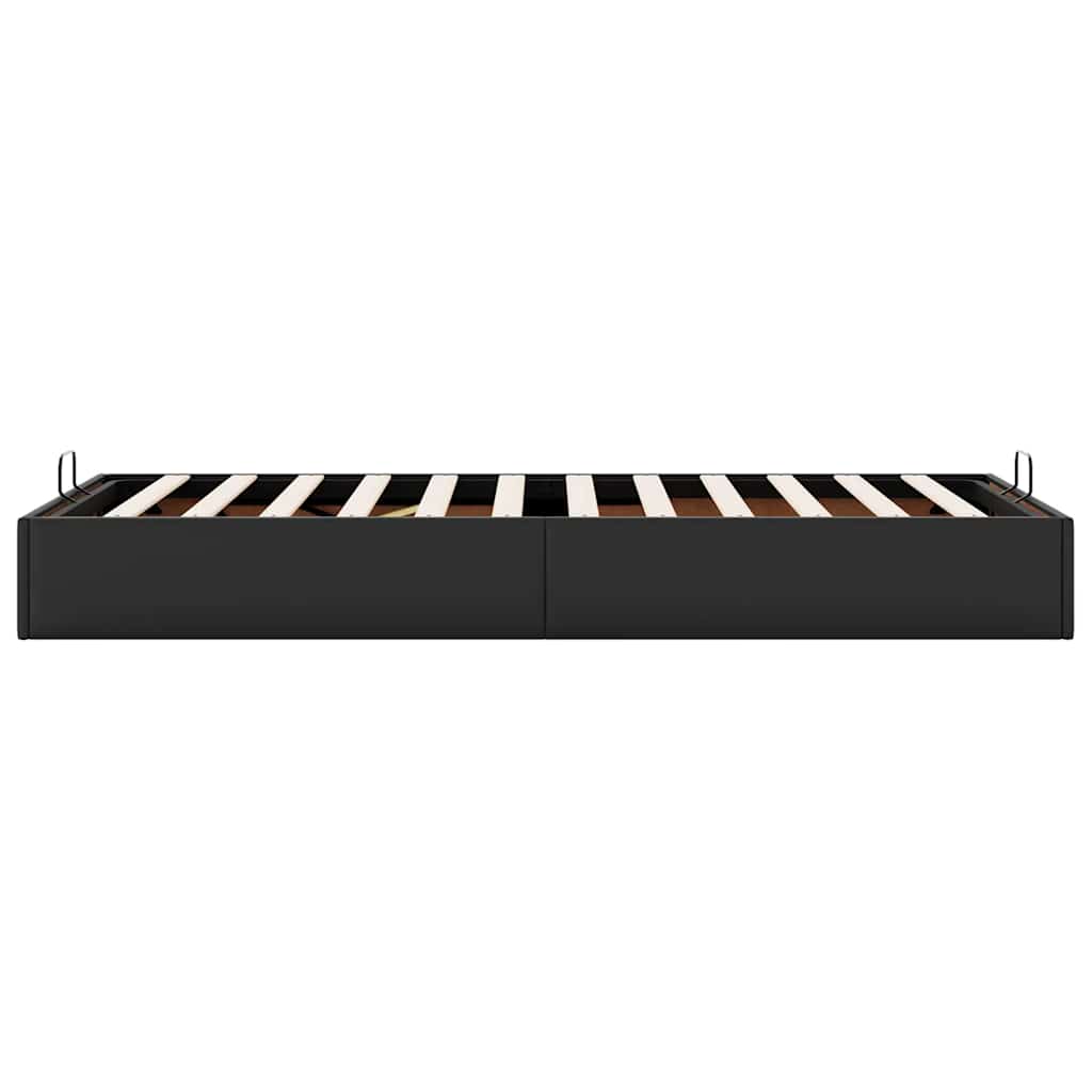 vidaXL Cadre de lit avec matelas d'art noir 80x200 cm