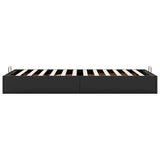 vidaXL Cadre de lit avec matelas d'art noir 80x200 cm