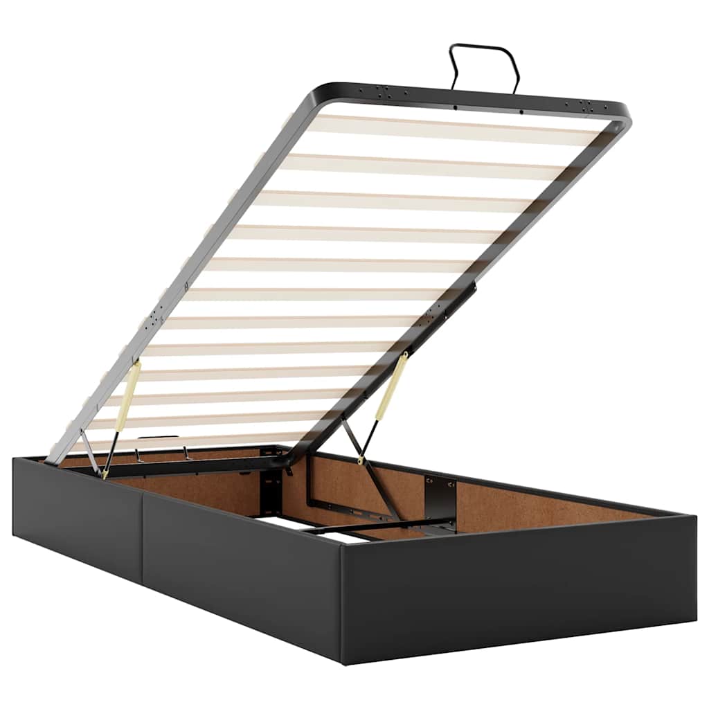 vidaXL Cadre de lit avec matelas d'art noir 80x200 cm