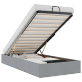 vidaXL Cadre de lit avec matelas 80x200 cm en tissu avec éclairage
