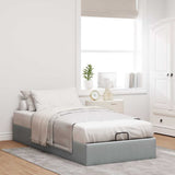 vidaXL Cadre de lit avec matelas 80x200 cm en tissu avec éclairage