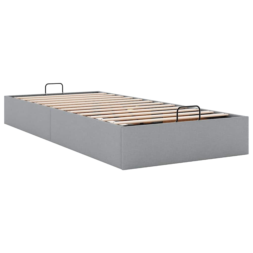 vidaXL Cadre de lit avec matelas 80x200 cm en tissu avec éclairage