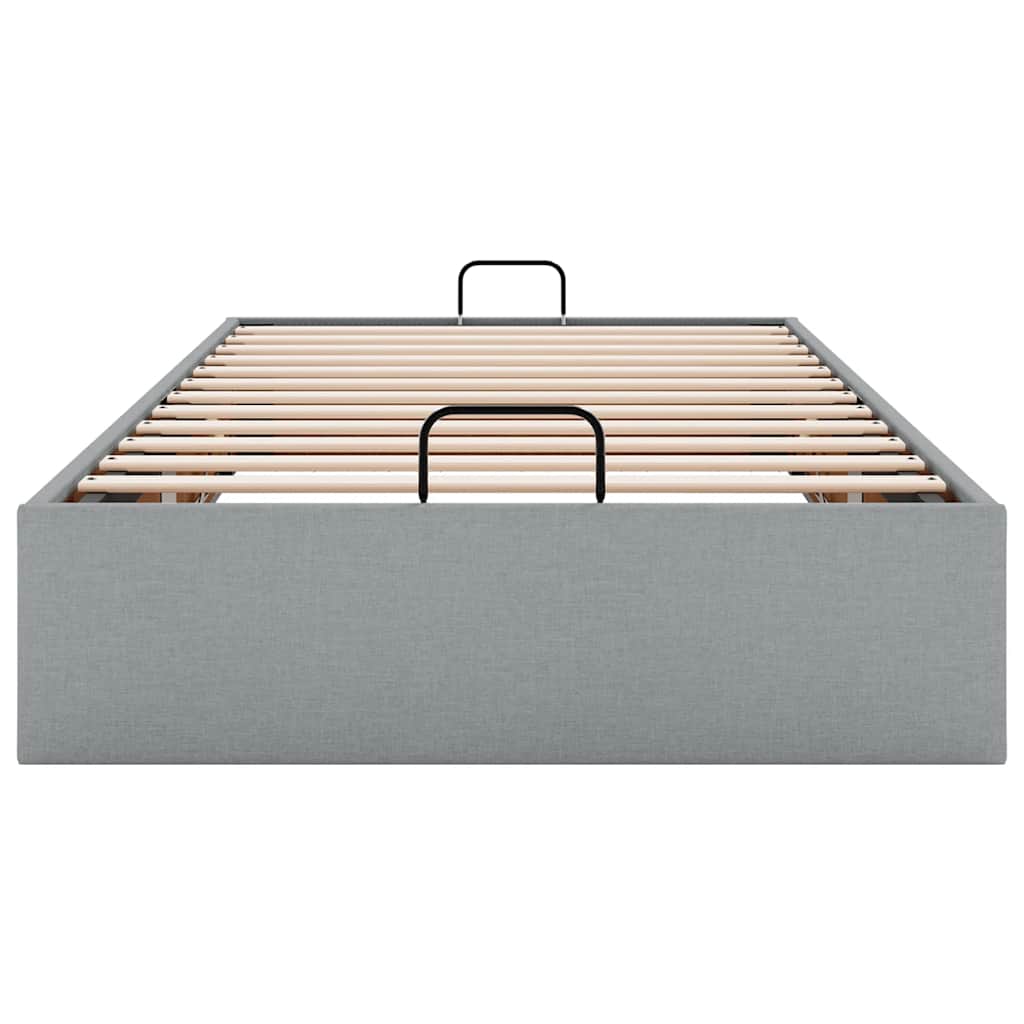 vidaXL Cadre de lit avec matelas 80x200 cm en tissu avec éclairage