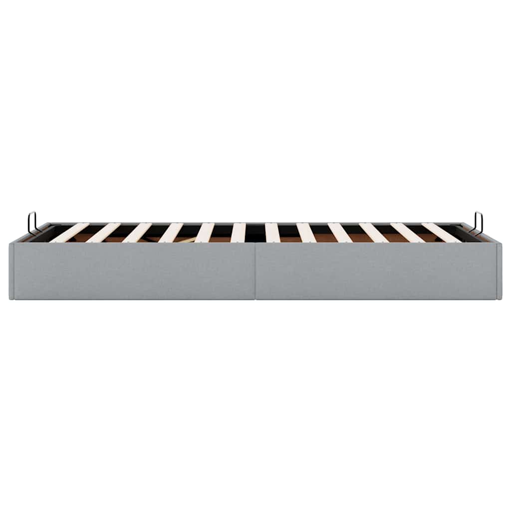 vidaXL Cadre de lit avec matelas 80x200 cm en tissu avec éclairage