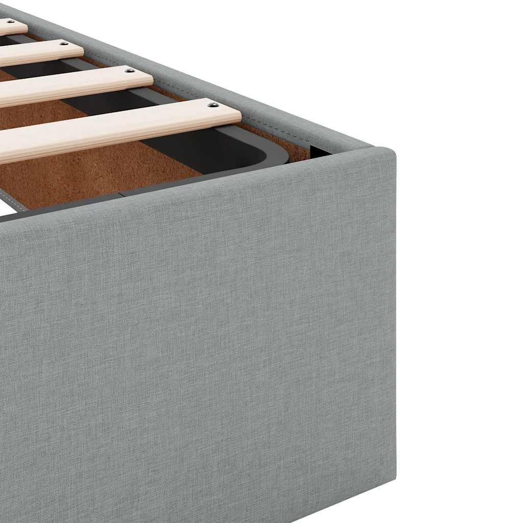 vidaXL Cadre de lit avec matelas 80x200 cm en tissu avec éclairage