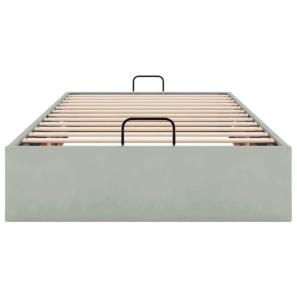 vidaXL Bed Frame without Mattress 80x200 cm Velvet Light Grey