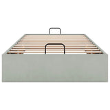 vidaXL Bed Frame without Mattress 80x200 cm Velvet Light Grey