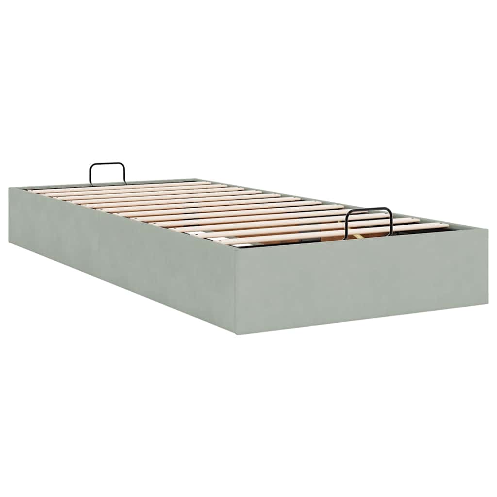 vidaXL Bed Frame without Mattress 80x200 cm Velvet Light Grey