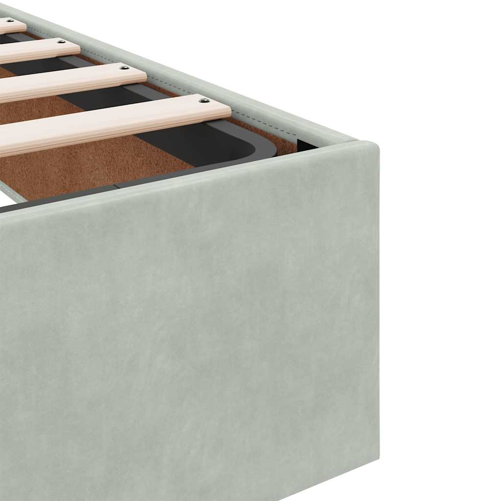vidaXL Bed Frame without Mattress 80x200 cm Velvet Light Grey