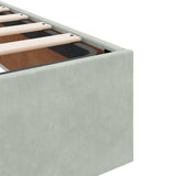 vidaXL Bed Frame without Mattress 80x200 cm Velvet Light Grey