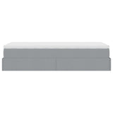 vidaXL Ottoman bed with mattress 80x200 cm fabric light grey