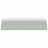 vidaXL Ottoman Bed with Mattress 80x200 cm Velvet Light Grey