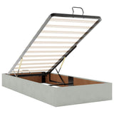 vidaXL Ottoman Bed with Mattress 80x200 cm Velvet Light Grey