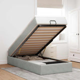 vidaXL Ottoman Bed with Mattress 80x200 cm Velvet Light Grey