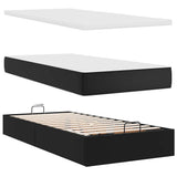 vidaXL Ottoman bed with mattresses 160x200cm artificial leather black