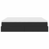 vidaXL Ottoman bed with mattresses 160x200cm artificial leather black