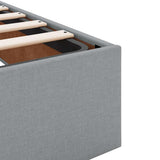 vidaXL Ottoman bed with mattresses 160x200cm fabric light grey