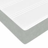 vidaXL Ottoman Bed with Mattresses 160x200cm Velvet Light Grey