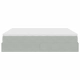 vidaXL Ottoman Bed with Mattresses 160x200cm Velvet Light Grey