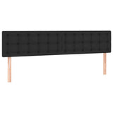 vidaXL Ottoman bed met matrassen 160x200cm kunstleer zwart
