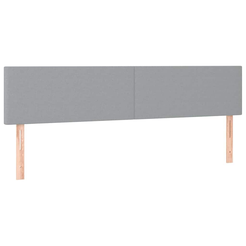 vidaXL Ottoman bed met matrassen 160x200cm stof lichtgrijs