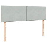 vidaXL Ottoman bed met matrassen 160x200cm fluweel lichtgrijs