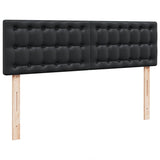 vidaXL Ottoman Bed with Mattresses and LEDs 160x200cm Faux Leather Black