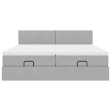 vidaXL Lit ottoman avec matelas et éclairage LED 160x200cm
