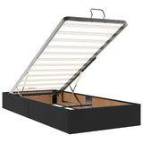 vidaXL Ottoman bed with mattresses 160x200cm artificial leather black