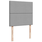 vidaXL Ottoman bed with mattresses 160x200cm fabric light grey
