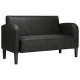 vidaXL Loveseat sofa 110 cm artificial leather black