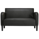 vidaXL Loveseat sofa 110 cm artificial leather black