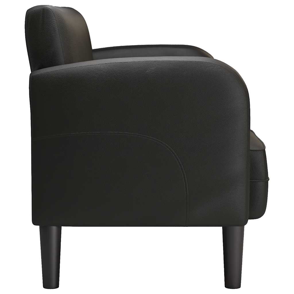 vidaXL Loveseat sofa 110 cm artificial leather black