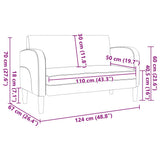 vidaXL Loveseat sofa 110 cm artificial leather black