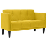 vidaXL Loveseat yellow 111 cm velvet