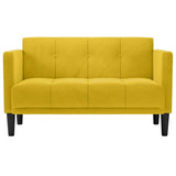 vidaXL Loveseat yellow 111 cm velvet