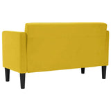 vidaXL Loveseat yellow 111 cm velvet